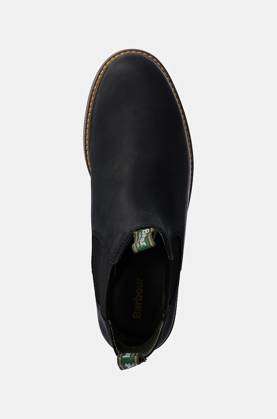 Gležnarji iz nubuka Barbour Farsley črna MFO0244BK11