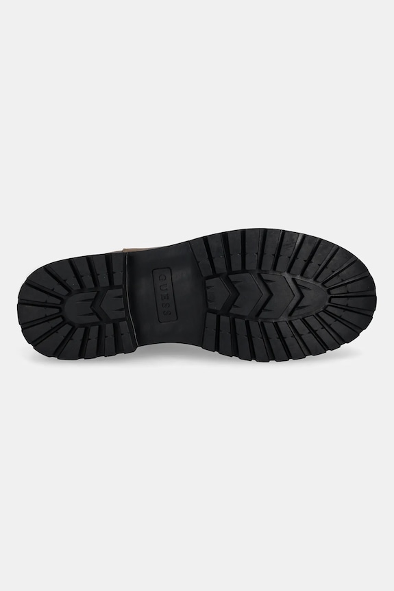 Nubukové chelsea čižmy Guess SIDNEY BEATLES FMFSBE.LEA15.BROWN hnedá