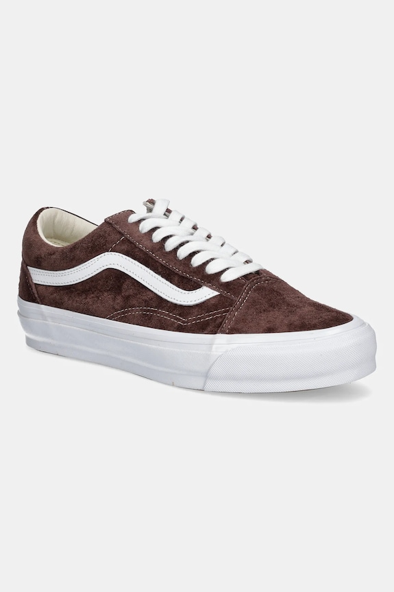 Vans scarpe da ginnastica in camoscio Premium Classics LX Old Skool pelle fiore marrone VN000CXUDMV1