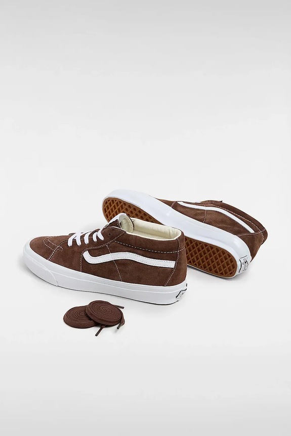 Superge iz semiša Vans Premium Classics LX Sk8-Mid Reissue 83 rjava VN000CQQDMV1