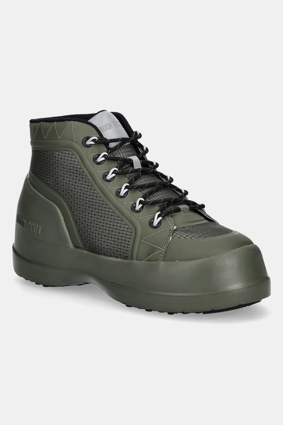 Ботинки Moon Boot MB LUNA TREK MID NYLON синтетический зелёный 80D2480080.M006.M