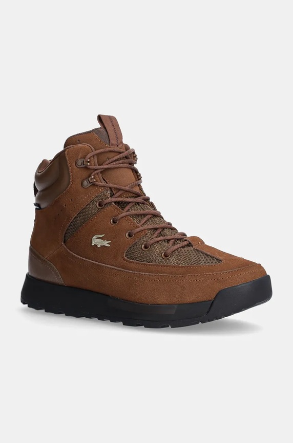 Lacoste buty wysokie Urban Breaker Sneakers tekstylny brązowy 48CMA0015