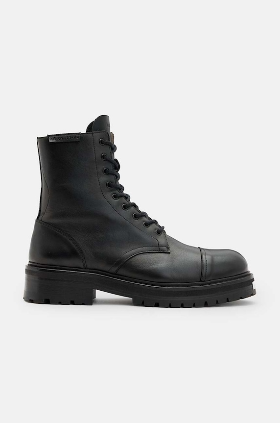 AllSaints ghete de piele Hank Boot cu snur negru M004FB