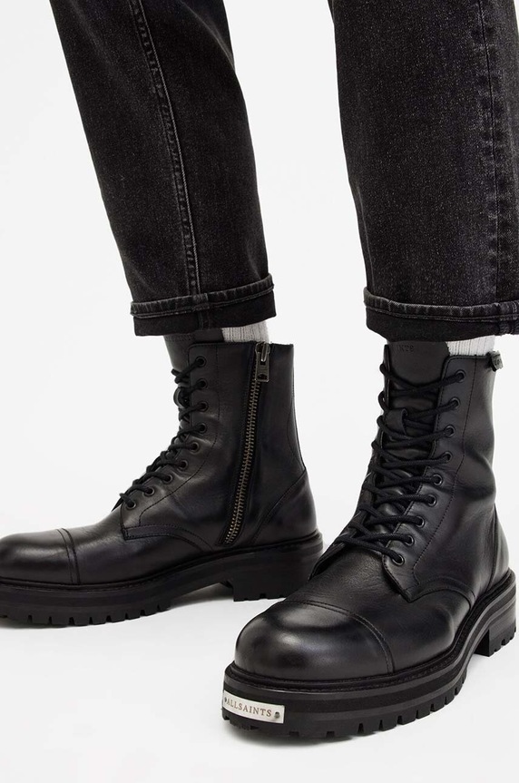 AllSaints ghete de piele Hank Boot M004FB negru