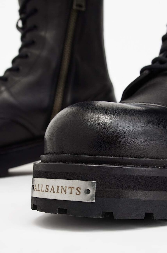 Încălțăminte AllSaints ghete de piele Hank Boot M004FB negru