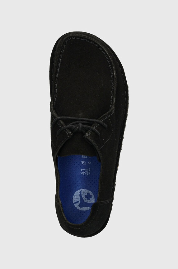 Semišové polobotky Birkenstock Utti Lace černá 1028597