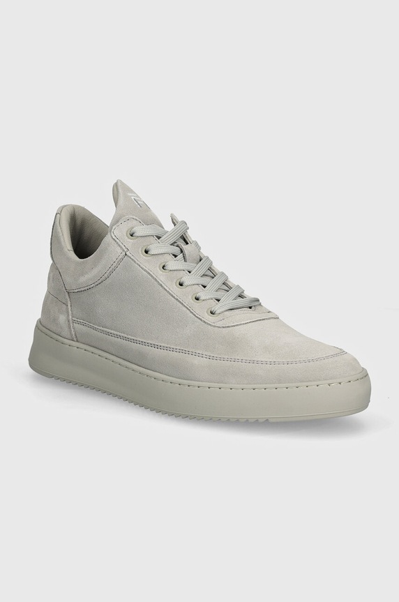 Замшевые кроссовки Filling Pieces Low Top Suede All Grey замш серый 10122791783