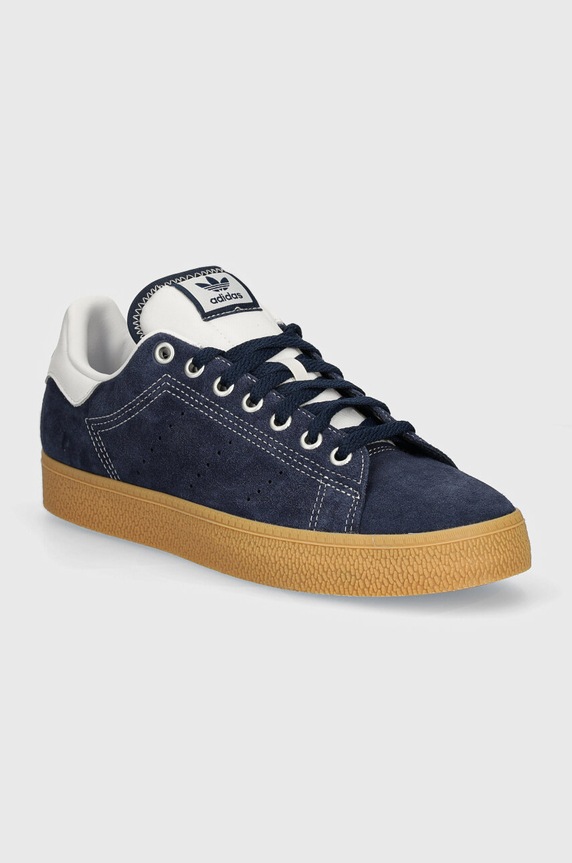 Semišové tenisky adidas Originals Stan Smith CS přírodní kůže námořnická modř IG9395