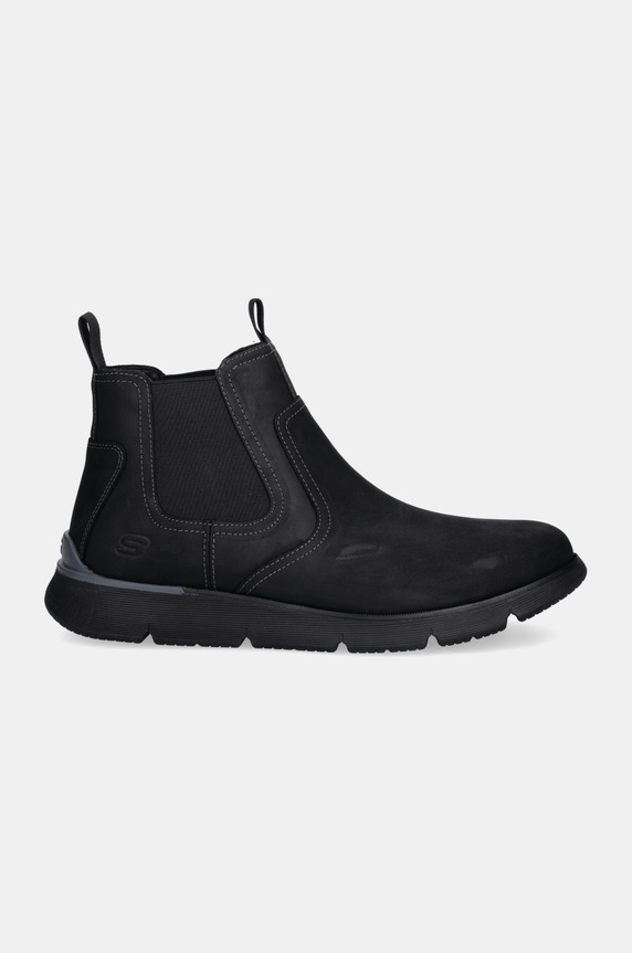 Skechers nubuk chelsea csizma AUGUSTINO PAULO 205227 fekete AW25