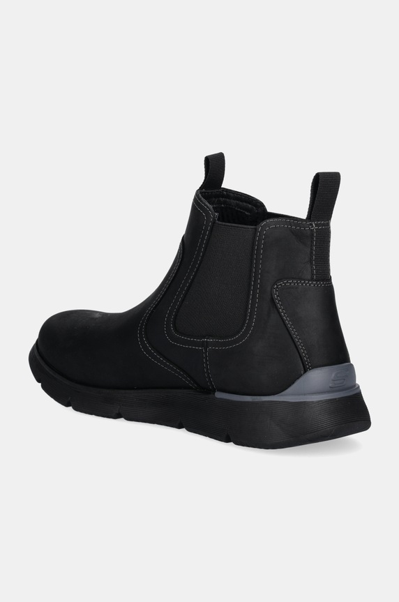 Cipők Skechers nubuk chelsea csizma AUGUSTINO PAULO 205227 fekete