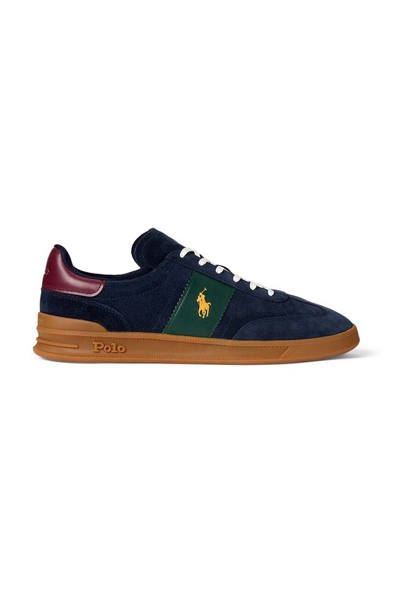 Polo Ralph Lauren sneakers Hrt Aera pelle fiore blu navy 809954903002.410