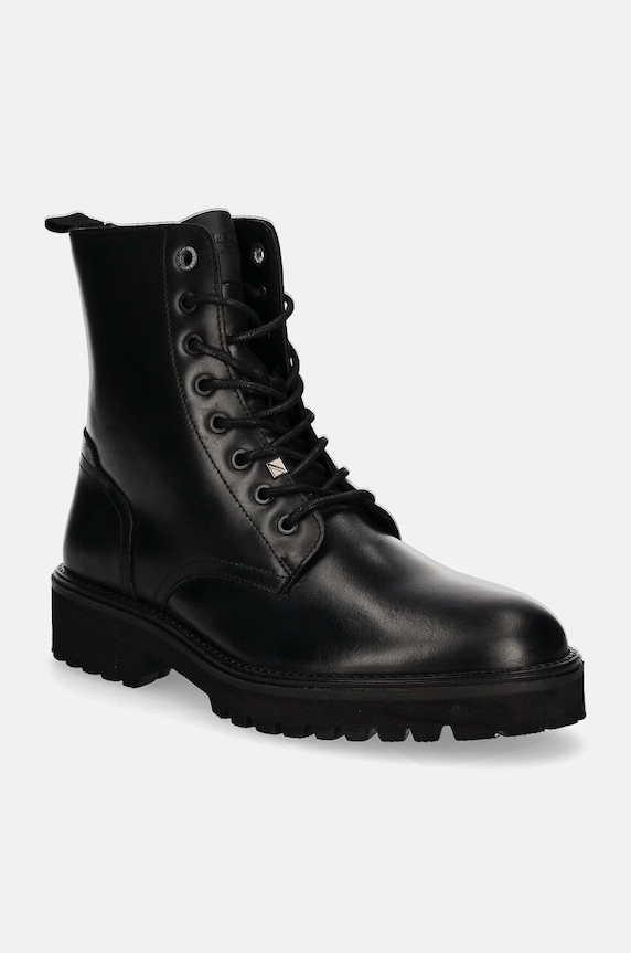 Kožená obuv Pepe Jeans PMS50254 nezateplené čierna PMS50254