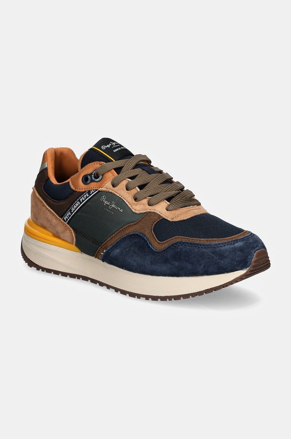 Sneakers boty Pepe Jeans PMS60027 semišová kůže námořnická modř PMS60027