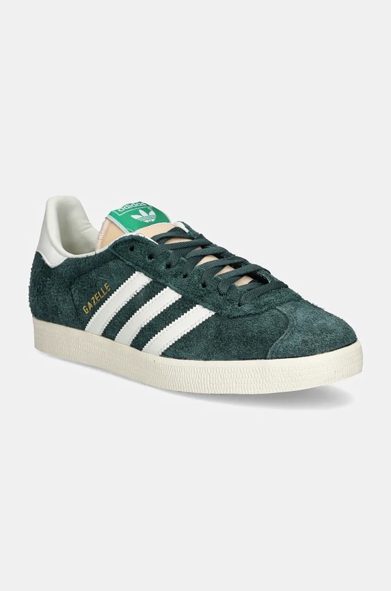 Замшеві кросівки adidas Originals Gazelle текстильний зелений IF9655