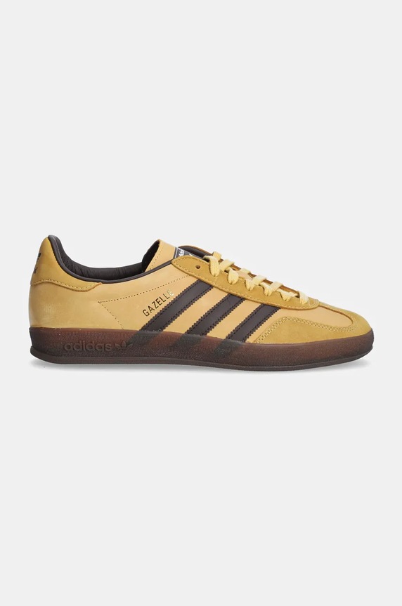 Маратонки от набук adidas Originals Gazelle Indoor IH4771 жълт AW24