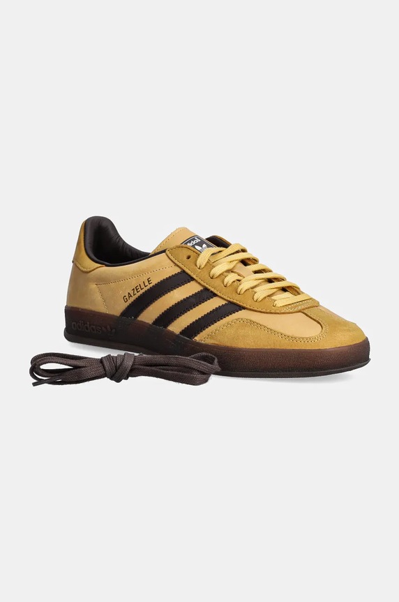 Маратонки от набук adidas Originals Gazelle Indoor IH4771 жълт