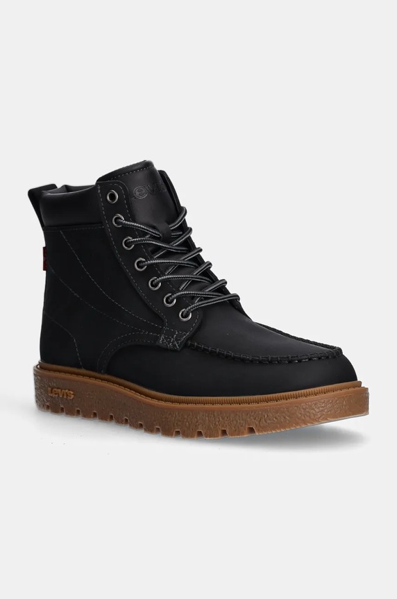 Kožené trapery Levi's ABNER RED TAB casual černá 000FD.0000