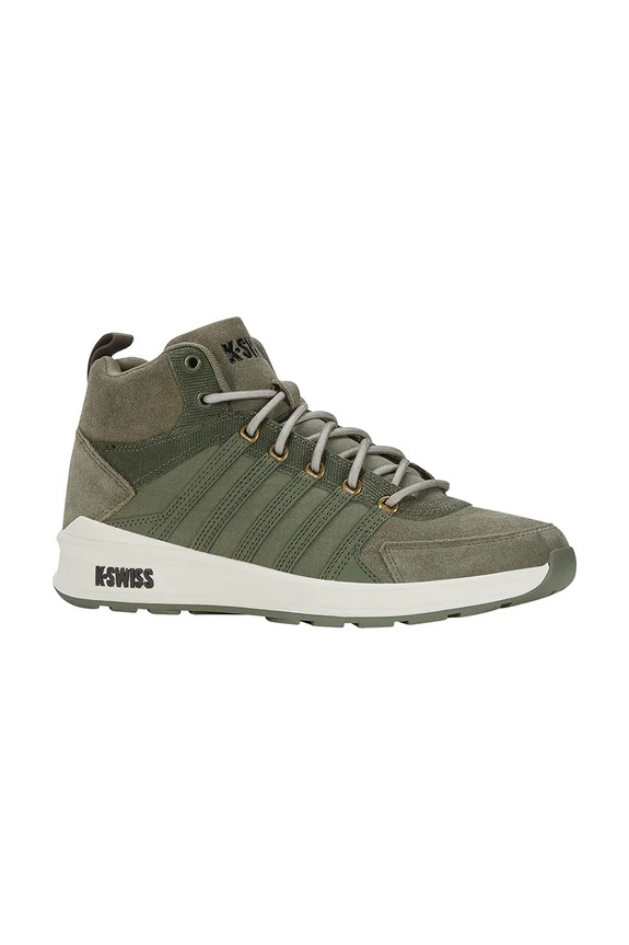 K-Swiss sneakersy skórzane VISTA TRAINER MID WNT 07145.379.M zielony AW24