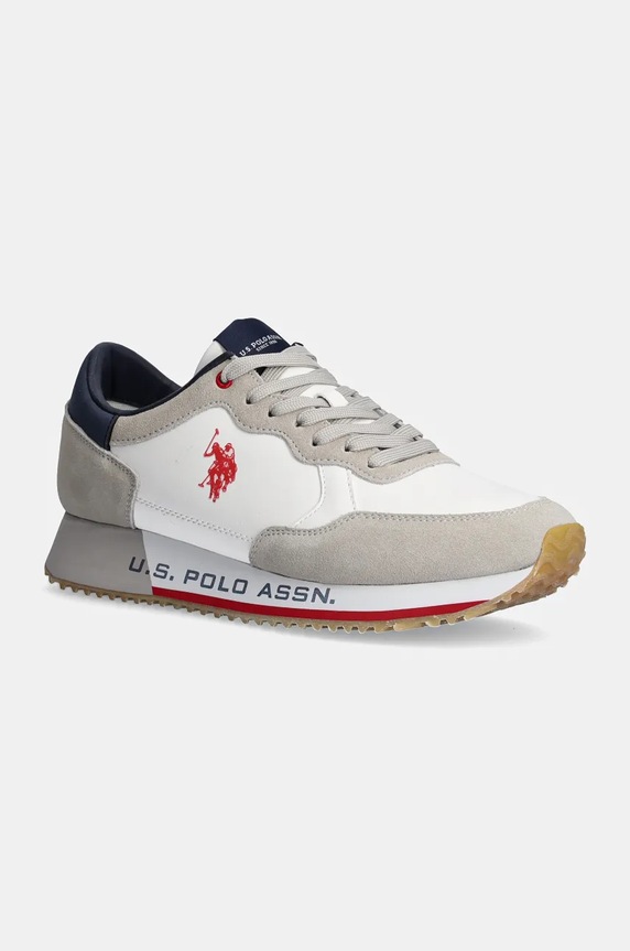 U.S. Polo Assn. sneakersy CLEEF imitacja skóry licowej biały CLEEF006M.DUS1