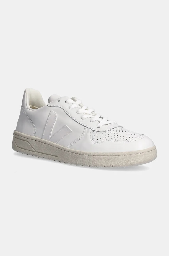 Δερμάτινα sneakers Veja V-10 Leather Extra-White Planet friendly λευκό VX0201270B