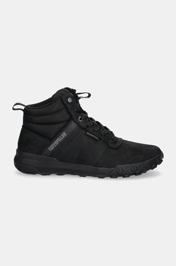Nubukové topánky CAT Footwear HEX READY MID WP P726103 čierna AW24