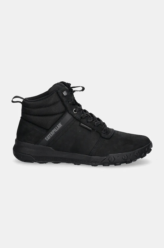 Nubukové topánky CAT Footwear HEX READY MID WP P726103 čierna AW24