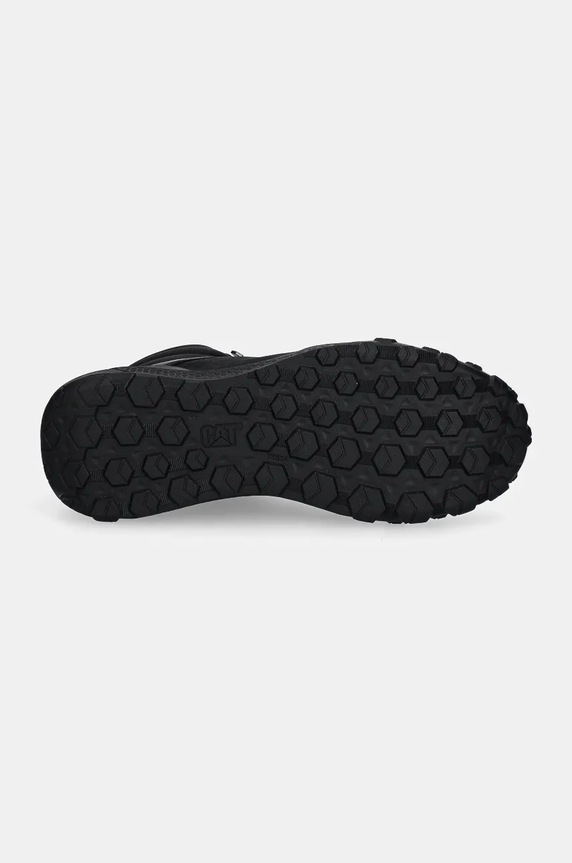 Nubukové topánky CAT Footwear HEX READY MID WP P726103 čierna