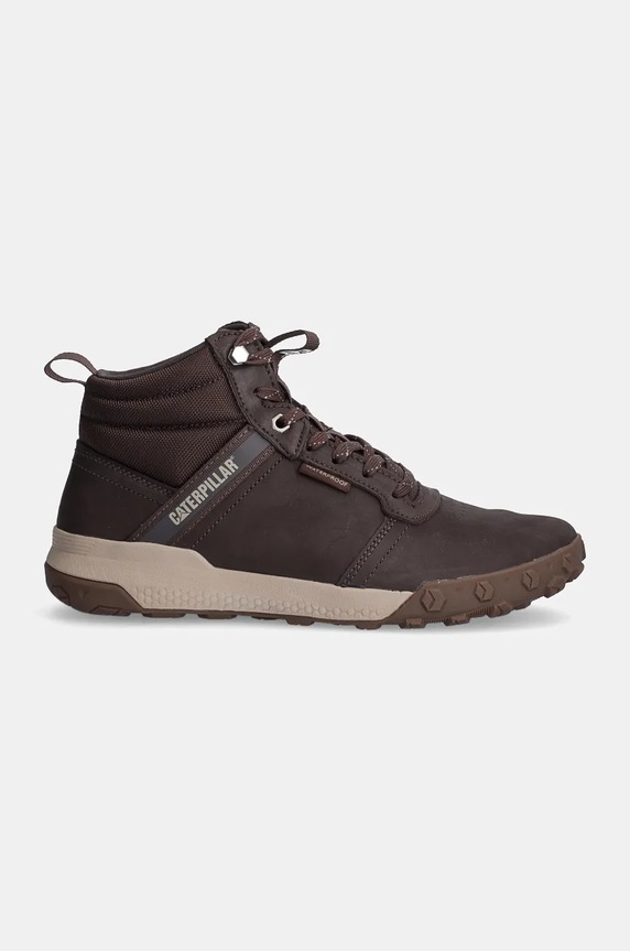 Туристически обувки от набук CAT Footwear HEX READY MID WP P726104 кафяв AW24