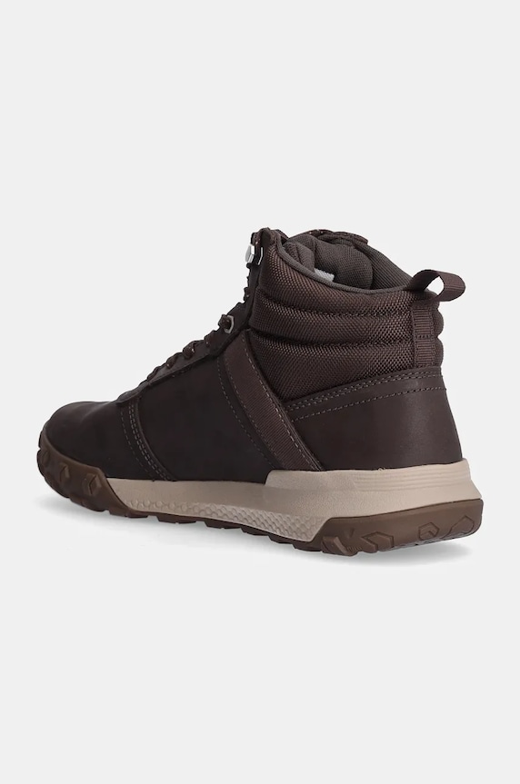 Обувки Туристически обувки от набук CAT Footwear HEX READY MID WP P726104 кафяв
