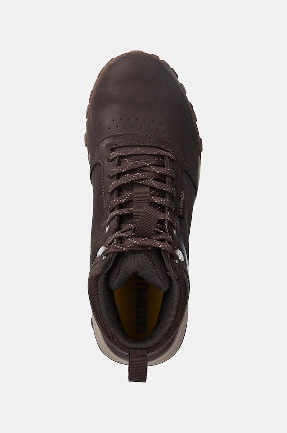 Туристически обувки от набук CAT Footwear HEX READY MID WP кафяв P726104
