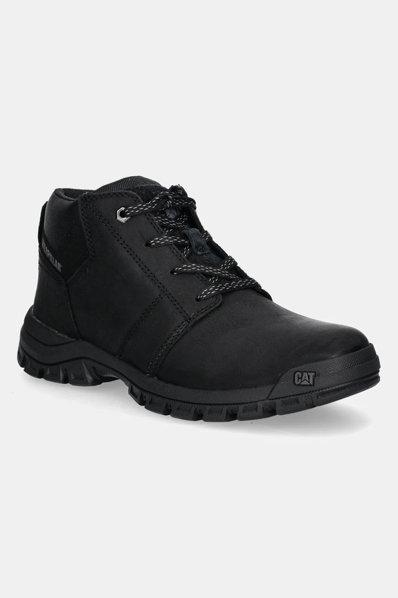Kožené trapery CAT Footwear THRESHOLD CHUKKA casual černá P725952