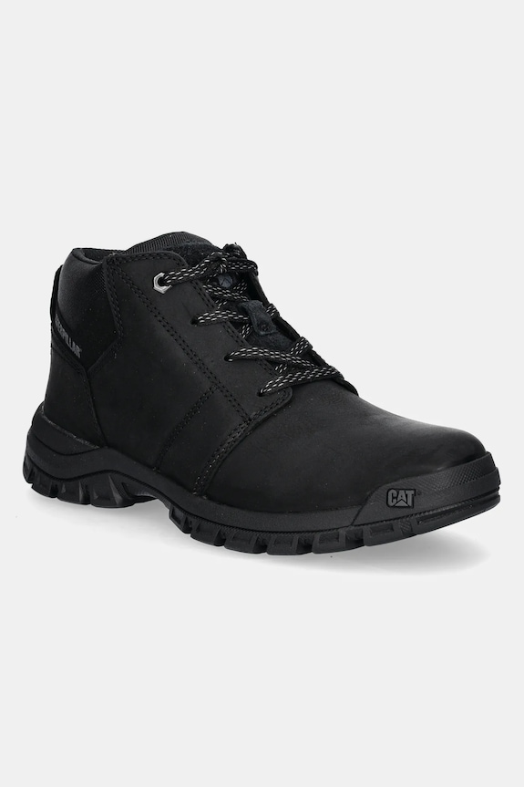 Kožené trapery CAT Footwear THRESHOLD CHUKKA casual černá P725952