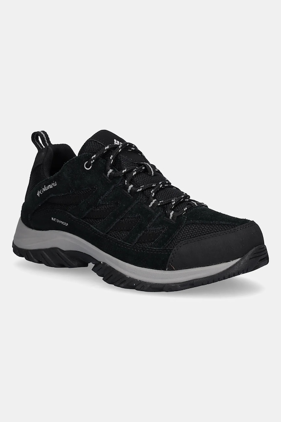 Παπούτσια Columbia Crestwood Waterproof δέρμα σαμουά μαύρο 2100651