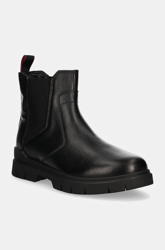 HUGO sztyblety skórzane Ryan skóra licowa czarny 50528840.001