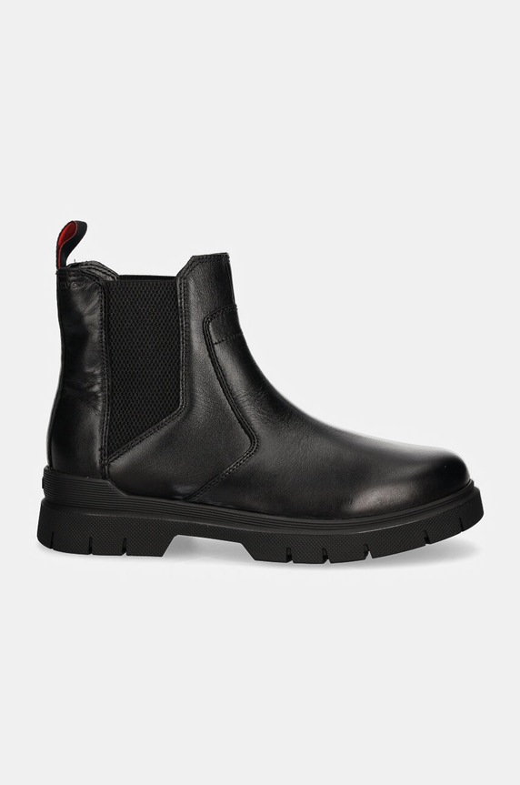 HUGO sztyblety skórzane Ryan 50528840.001 czarny AW24