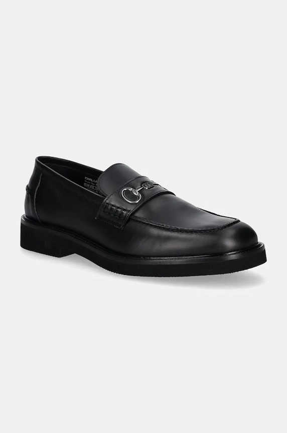Karl Lagerfeld mokasyny skórzane NEIL skóra licowa czarny KL16114.000