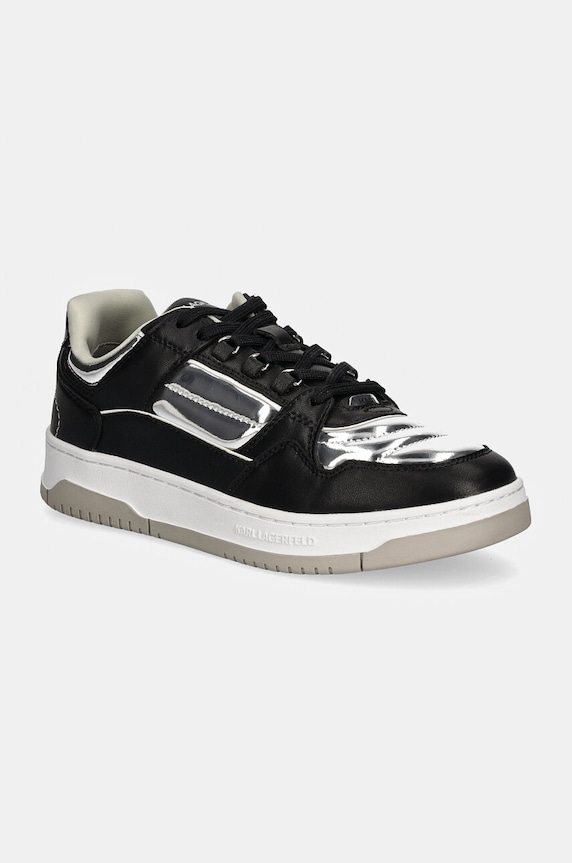 Karl Lagerfeld sneakersy skórzane KREW Planet friendly czarny KL53023.00S