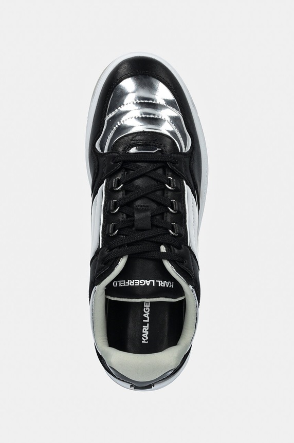 Karl Lagerfeld sneakersy skórzane KREW czarny KL53023.00S