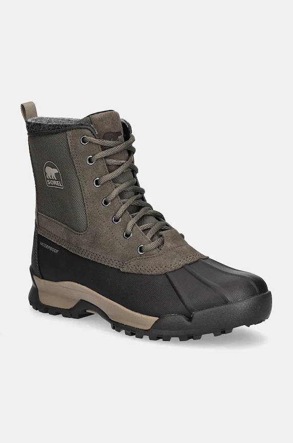 Sorel buty BUXTON LITE BOOT WP 200g skóra zamszowa zielony 2078361245
