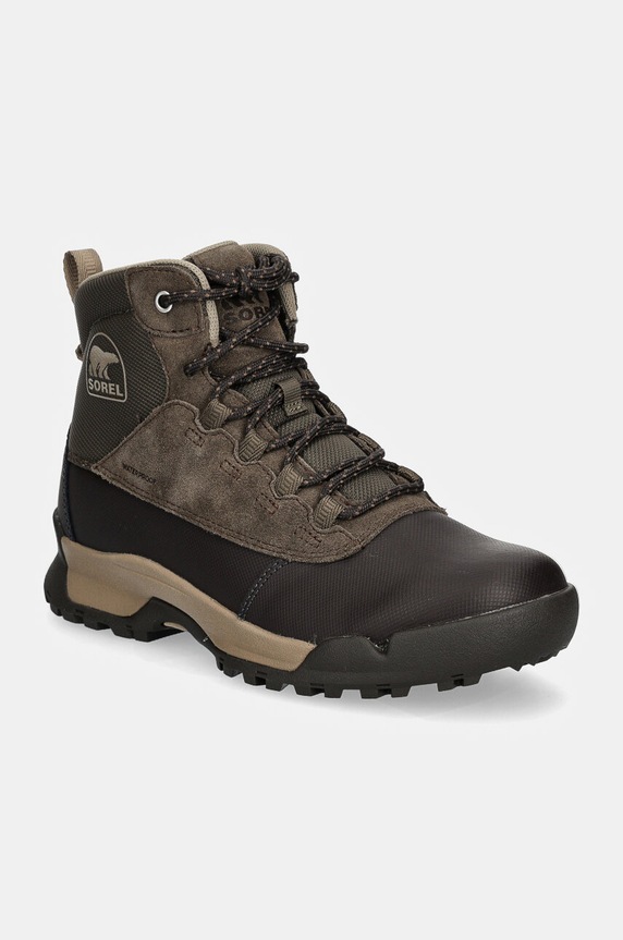 Sorel buty skórzane BUXTON LITE LACE PLUS WP skóra zamszowa brązowy 2084871245