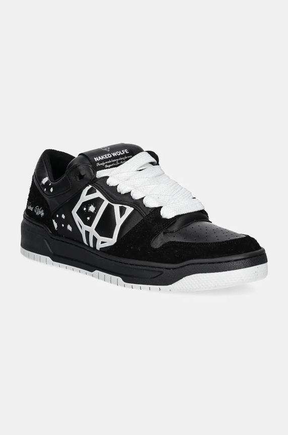 Δερμάτινα sneakers Naked Wolfe CM-00 δέρμα σαμουά μαύρο CM00.Black.Lth