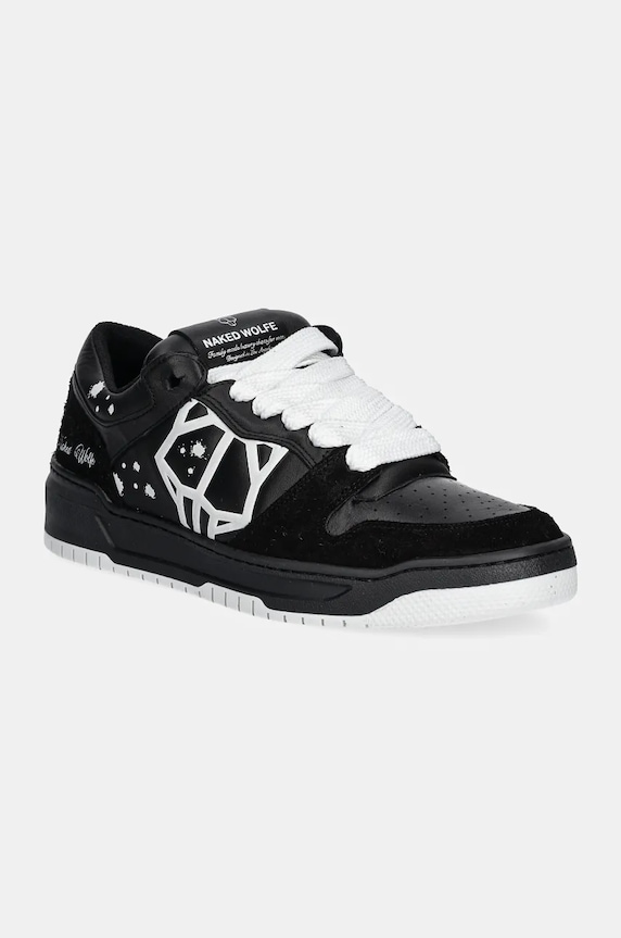 Δερμάτινα sneakers Naked Wolfe CM-00 δέρμα σαμουά μαύρο CM00.Black.Lth