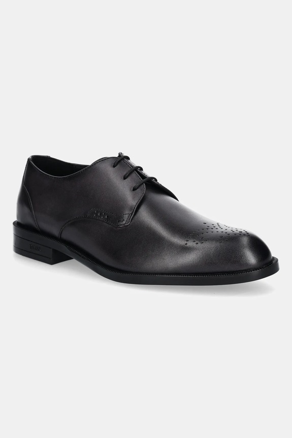 Шкіряні туфлі BOSS Tayil elegant сірий 50529099.021