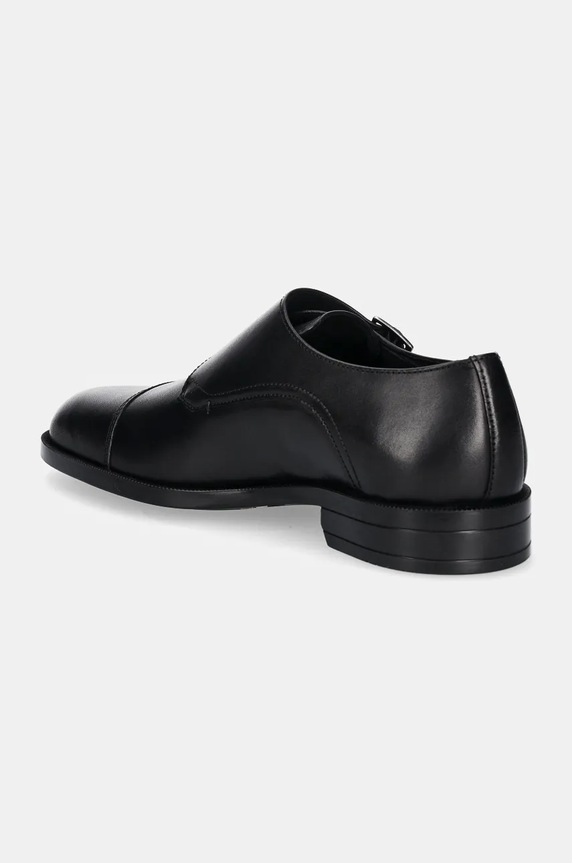 Boty Kožené polobotky BOSS Tayil 50529115.001 černá