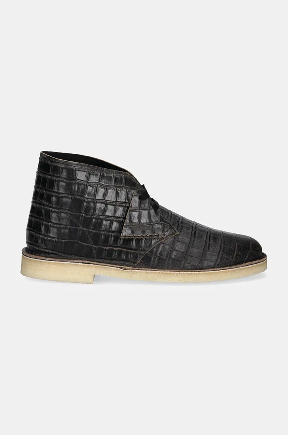 Шкіряні туфлі Clarks Originals Desert Boot 26179165 чорний AW24