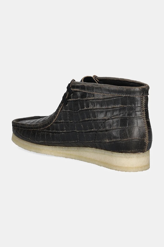 Obuwie Clarks Originals półbuty skórzane Wallabee Boot 26179191 czarny