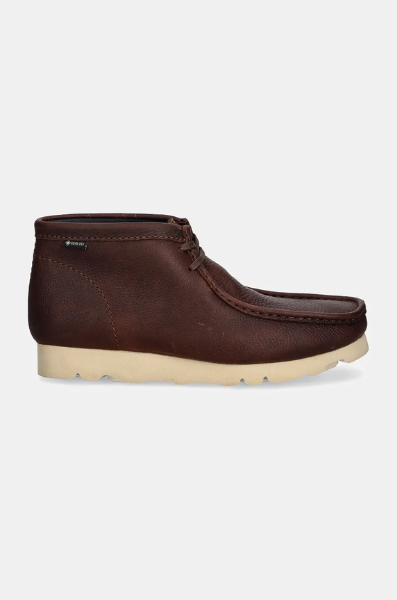 Clarks Originals półbuty skórzane Wallabee Boot Gore-Tex 26177730 brązowy AW24