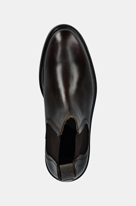 Hackett London sztyblety skórzane EGMONT CHELSEA brązowy HMS21410