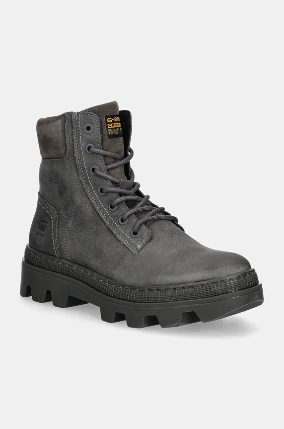 Nubukové boty G-Star Noxer casual šedá GR223020AM