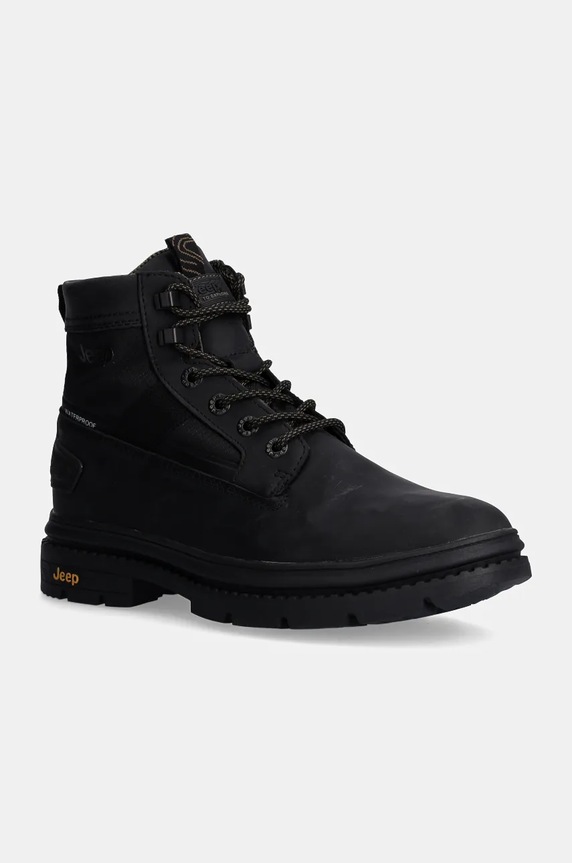 Αρβύλες Jeep TUAREG BOOT WP λείο δέρμα μαύρο JM42191A